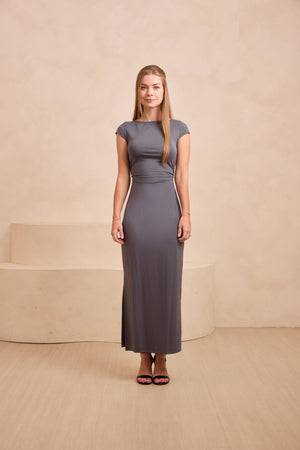 Lina Dress - Charcoal Grey