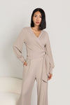 Shiloh Wrap Sweater - Rose Mauve