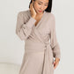 Shiloh Wrap Sweater - Rose Mauve