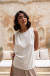 Elaine Tank Rice White