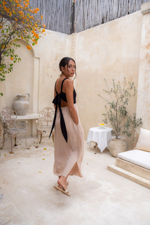 Chloe Dress Black/Tan