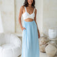 Chloe Dress White / Sky Blue