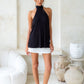 Marla Faux Romper - Black