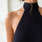 Marla Faux Romper - Black