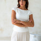 Lana Reversible Top - Rice White