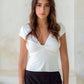 Lana Reversible Top - Rice White