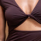 Lina Dress -2.0 Mocha (Padded)