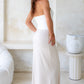 Hailey (Padded) Halter Top - Rice White