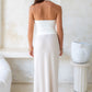 Hailey (Padded) Halter Top - Rice White