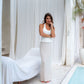 Hailey (Padded) Halter Top - Rice White