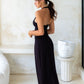 Hailey (Padded) Halter Top - Black