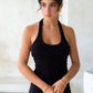 Hailey (Padded) Halter Top - Black