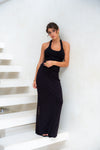 Hailey (Padded) Halter Top - Black